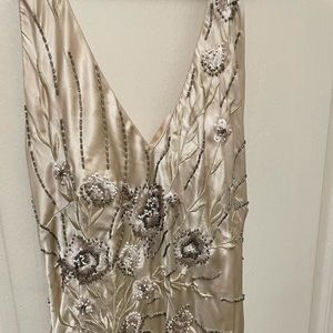 Beaded Silk Gown